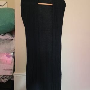 Old Navy Women's Navy Blue Sleeveless Sweater Duster
